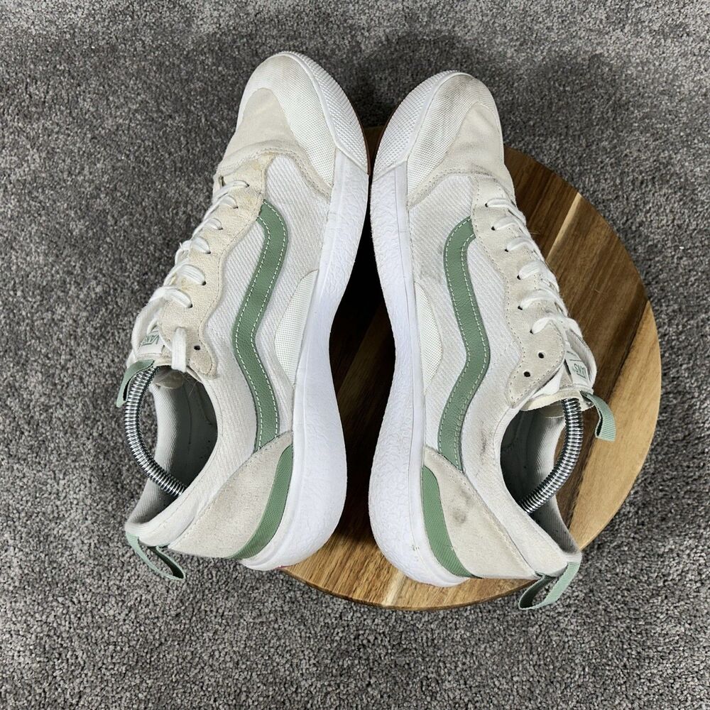Vans UltraRange Exo Mens Size 12 White Suede Green Athletic Outdoor Shoes Used - Picture 7 of 11